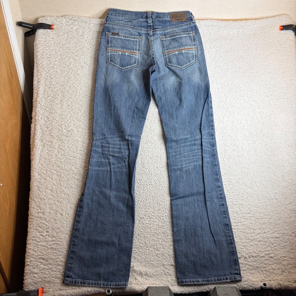 Ariat M4 Low Rise Bootcut Jeans Mens 31x38 (32x38) Denim Contrast Stitch